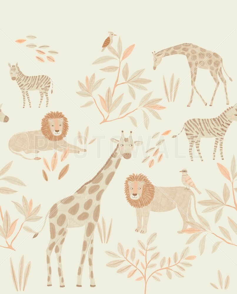 PHOTOWALL / Safari Animal Friends - Neutral (e95761)