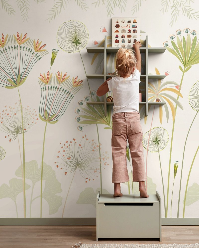 PHOTOWALL / Delicate Flowers - Soft Beige (e95763)