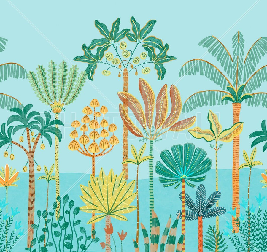 PHOTOWALL / Tropical Paradise - Light Aquamarine (e95764)