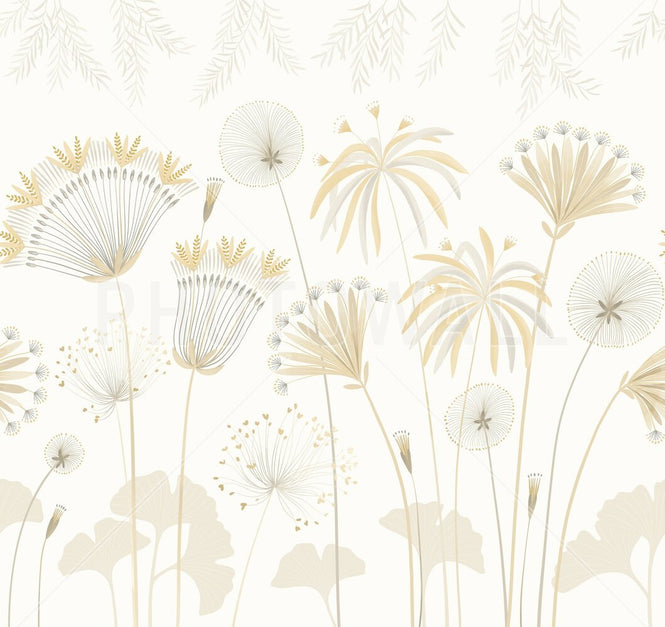 PHOTOWALL / Delicate Flowers - Neutral (e95765)