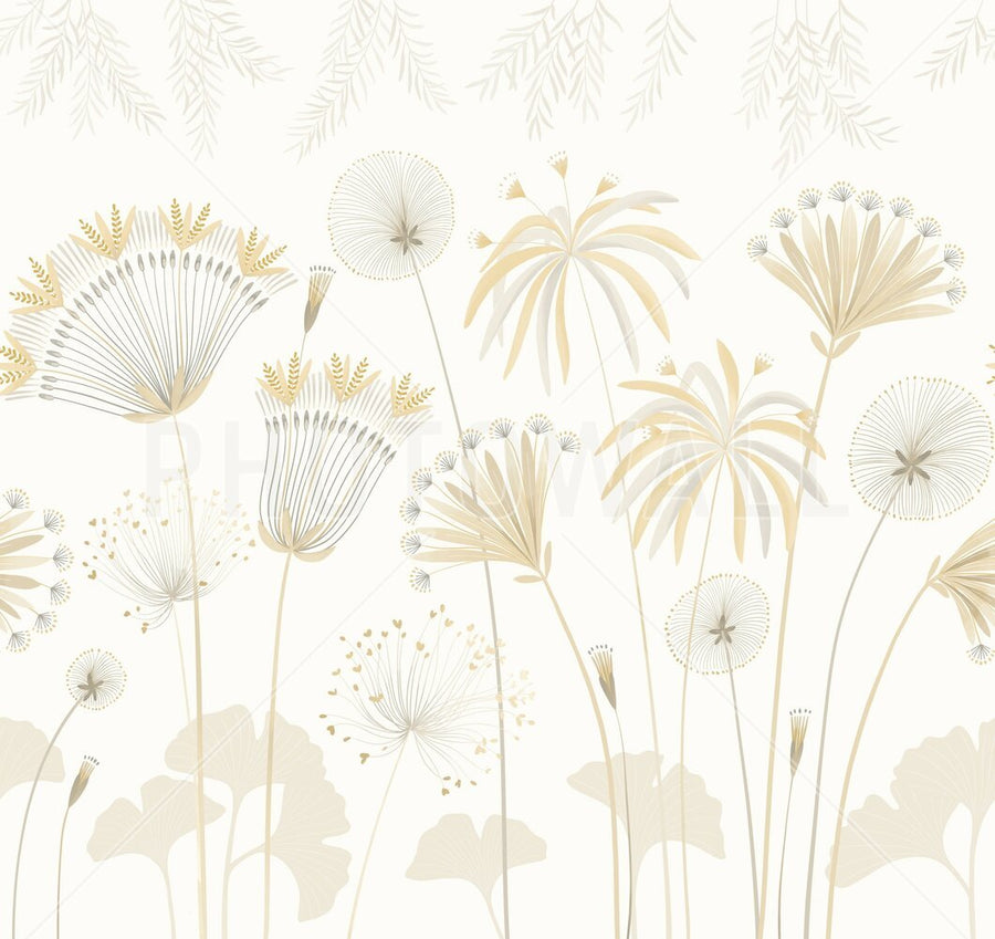 PHOTOWALL / Delicate Flowers - Neutral (e95765)