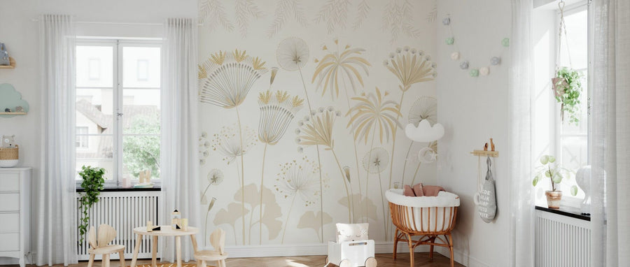 PHOTOWALL / Delicate Flowers - Neutral (e95765)