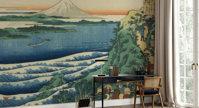 PHOTOWALL / Poem by Yamabe no Akahito - Katsushika Hokusai (e96564)