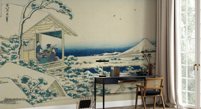 PHOTOWALL / Snowy Morning from Koishikawa - Katsushika Hokusai (e96566)