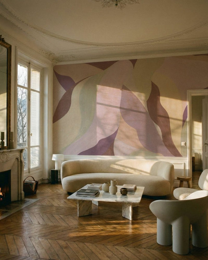 PHOTOWALL / Elegant Flow - Dusty Rose (e97108)