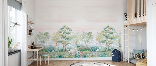 PHOTOWALL / Serene Meadowlands - Rose (e97176)