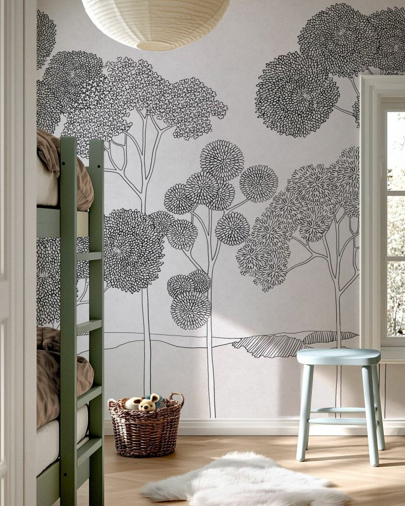 PHOTOWALL / Botanical Etched Grove - Grey (e97181) | 輸入壁紙専門