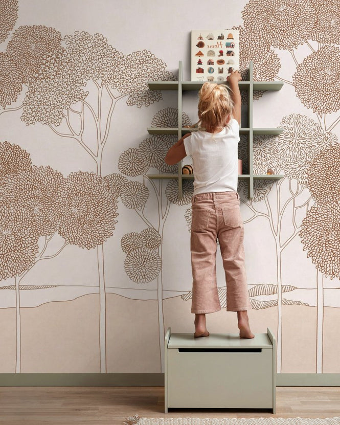 PHOTOWALL / Botanical Etched Grove - Brown (e97190)