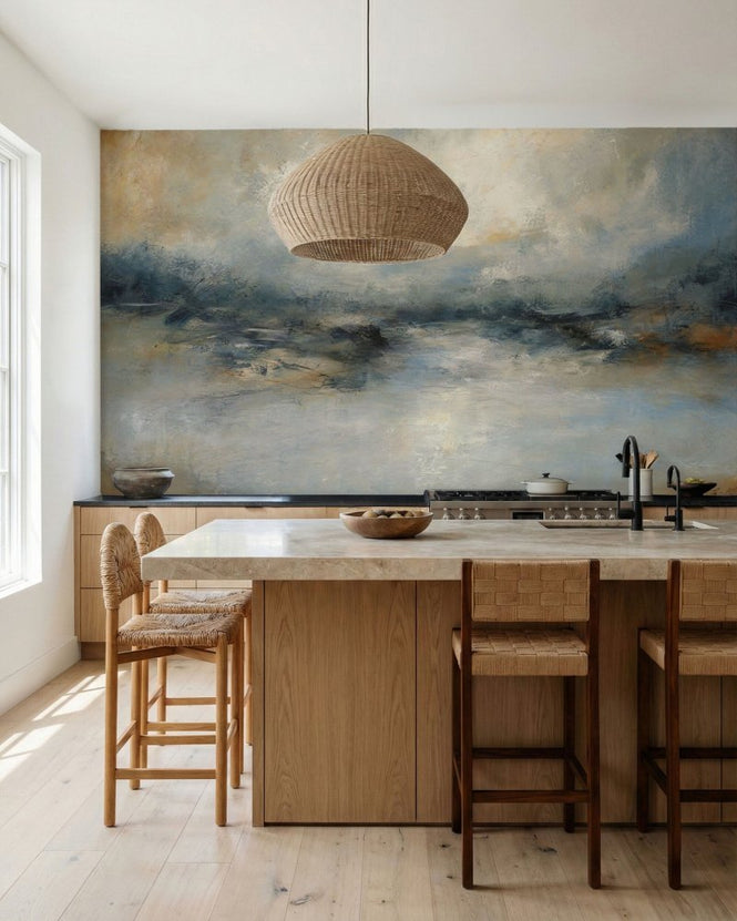 PHOTOWALL / Abstract Coastal Landscape Oil Painting (e97748)