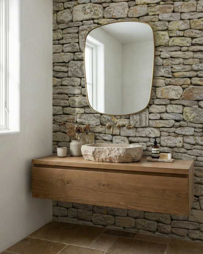 PHOTOWALL / Mediterranean Old Stone Wall (e97750)