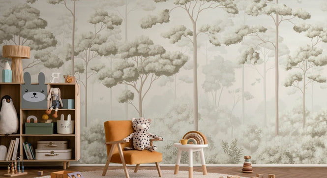 PHOTOWALL / Forest Woodland Canopy - Warm Beige (e97976)