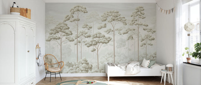 PHOTOWALL / Forest Woodland Canopy - Warm Beige (e97976)