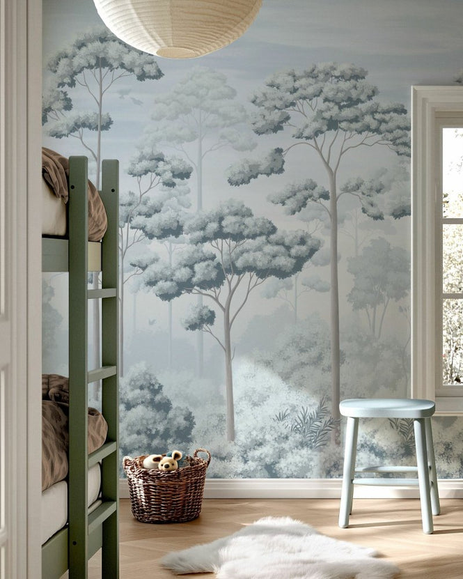 PHOTOWALL / Forest Woodland Canopy - Slate Blue (e97977)
