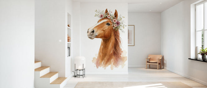 PHOTOWALL / Floral Elegant Horse (e98195)