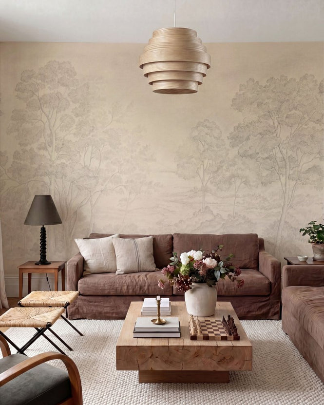 PHOTOWALL / Silver Grove - Pastel Dune (e98207)