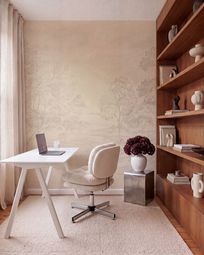 PHOTOWALL / Silver Grove - Pastel Dune (e98207)