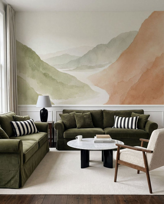 PHOTOWALL / Watercolour Abstract Valley (e98213)
