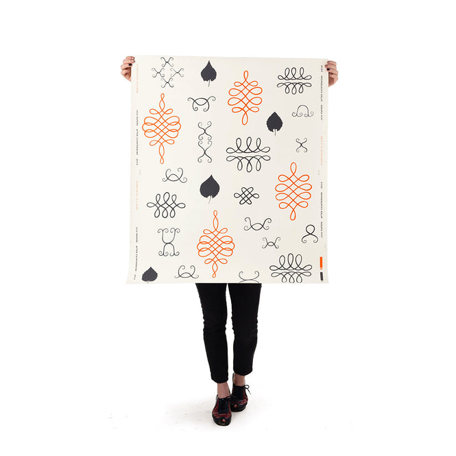 輸入壁紙 Thatcher / AFTER CHINTERWINK / Coquelicot and Charcoal on Cream AC-CQCR-CPR