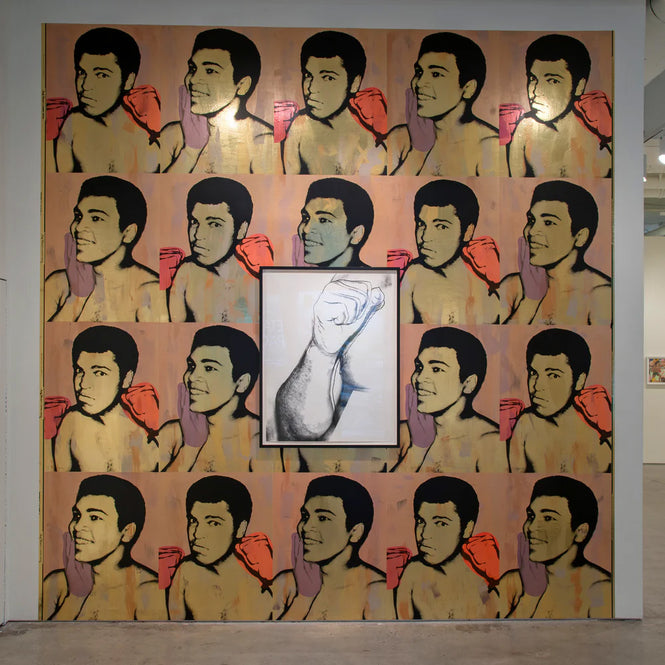 輸入壁紙 Andy Warhol / ALI / Earth on Bright Gold Mylar (single roll)