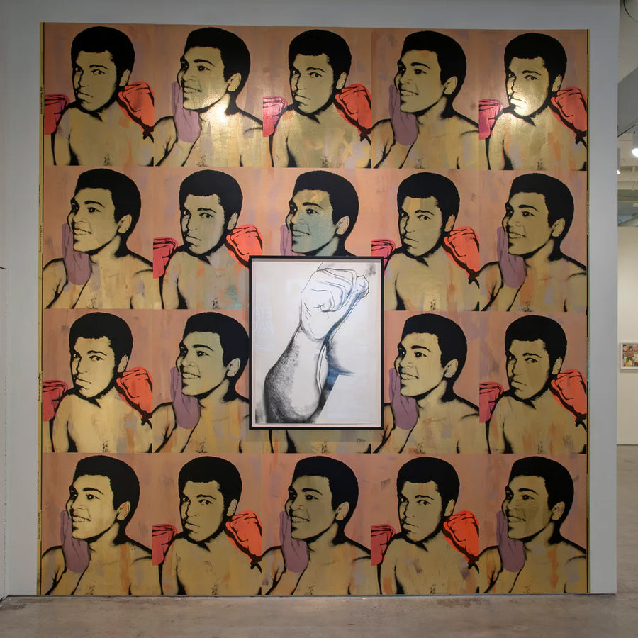 輸入壁紙 Andy Warhol / ALI / Earth on Bright Gold Mylar (single roll)