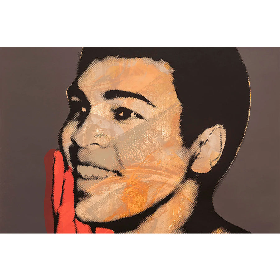 輸入壁紙 Andy Warhol / ALI / Fire on Bright Gold Mylar (single roll)