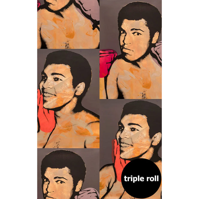 輸入壁紙 Andy Warhol / ALI / Fire on Bright Gold Mylar (triple roll)