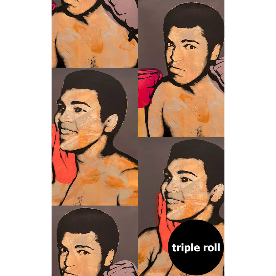 輸入壁紙 Andy Warhol / ALI / Fire on Bright Gold Mylar (triple roll)