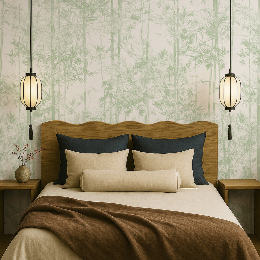 Sian Zeng / Bamboo Mural Wallpaper / Green 【3パネル1セット
