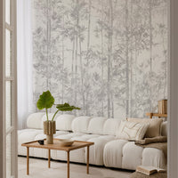 Sian Zeng / Bamboo Mural Wallpaper / Grey 【3パネル1セット