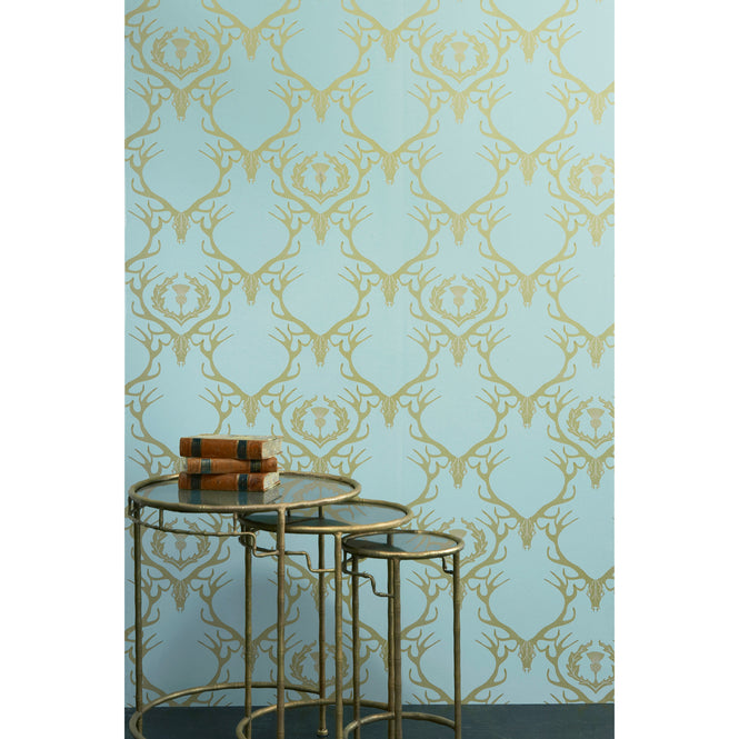 Barneby Gates / WALLPAPER BOOK VOL Ⅰ / Deer Damask Duck Egg BG0100401