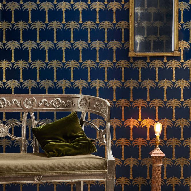 Barneby Gates / WALLPAPER BOOK VOL Ⅲ / Marrakech Palm Midnight Blue BG1200101