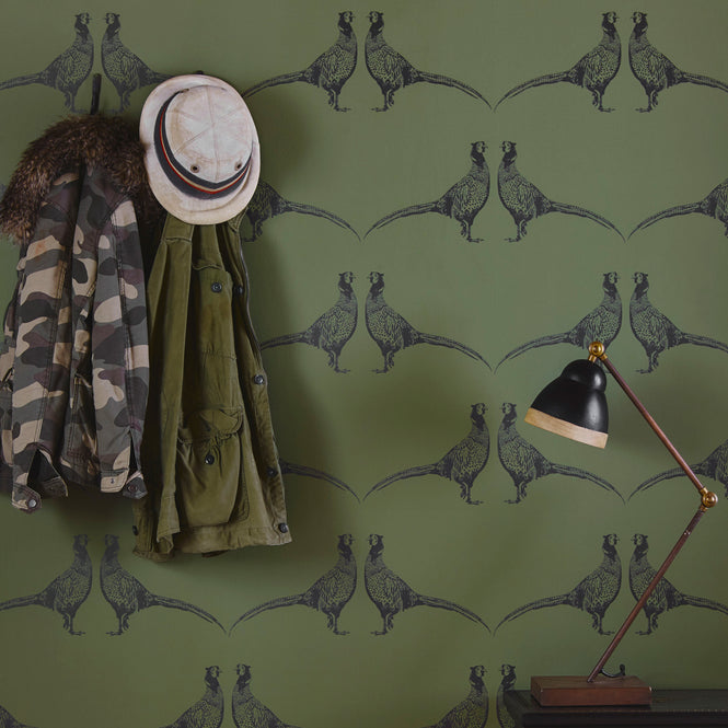 Barneby Gates / WALLPAPER BOOK VOL IV / Pheasant Camo Green BG1500101