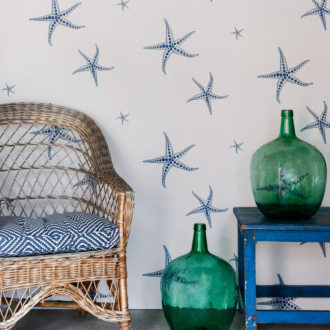 Barneby Gates / WALLPAPER BOOK VOL Ⅵ / Starfish Blue on Parchment BG2200102