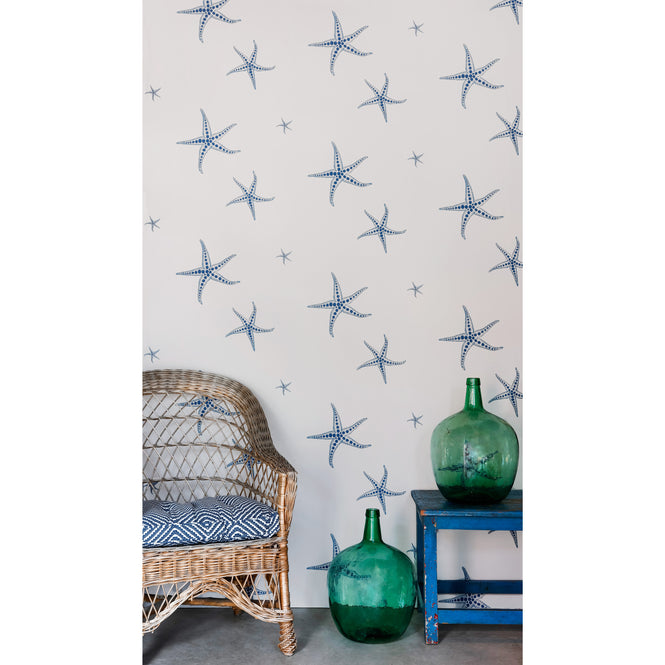 Barneby Gates / WALLPAPER BOOK VOL Ⅵ / Starfish Blue on Parchment BG2200102