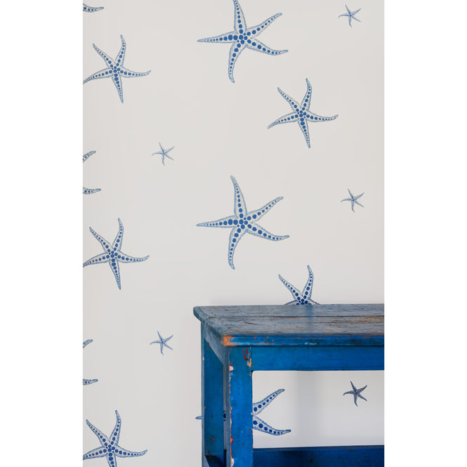 Barneby Gates / WALLPAPER BOOK VOL Ⅵ / Starfish Blue on Parchment BG2200102