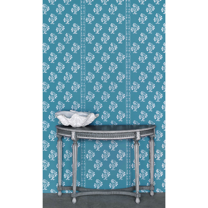 Barneby Gates / WALLPAPER BOOK VOL Ⅵ / Maharani Block Print Jaipur Blue BG2400101