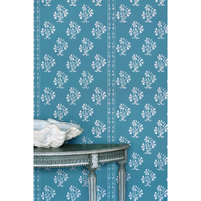 Barneby Gates / WALLPAPER BOOK VOL Ⅵ / Maharani Block Print Jaipur Blue BG2400101