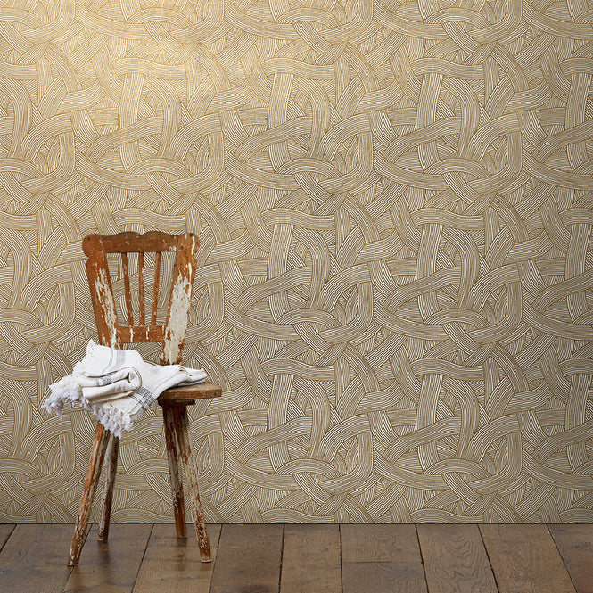 NLXL Gold Foil Wallpapers / Inky Dhow Wallpaper by Bethan Gray / BGF-01