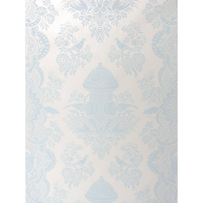 輸入壁紙 Flavor Paper / CITY PARK / Light Blue On White Mica Clay Coated paper