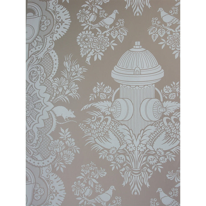 輸入壁紙 Flavor Paper / CITY PARK / Light Sage On Platinum Clay Coated paper