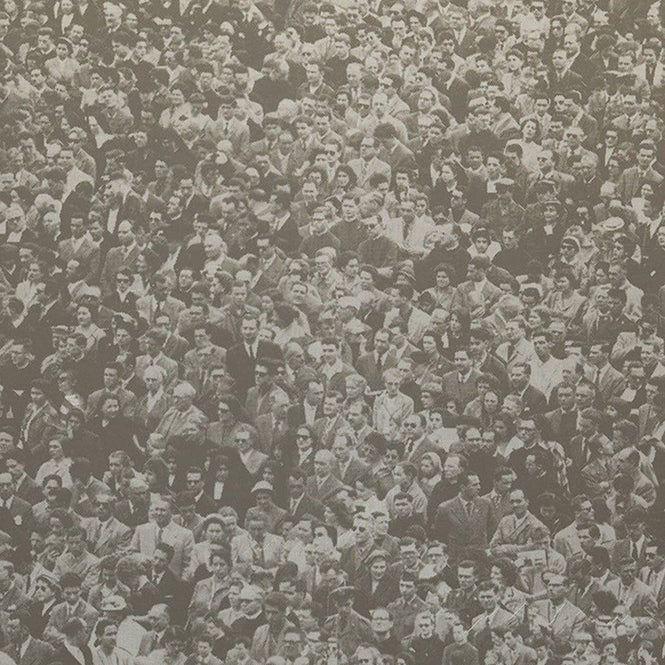 輸入壁紙 Andy Warhol / CROWD (Where's Warhol) / Graphite on Silver Mylar (single roll)