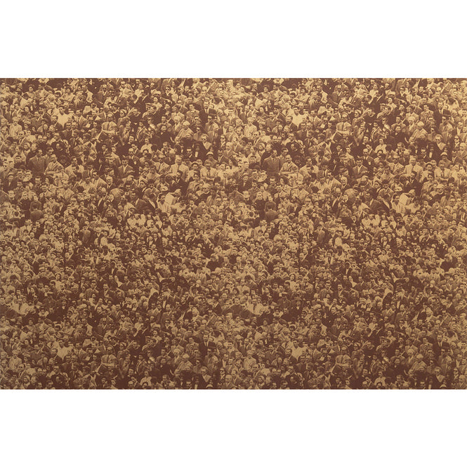 輸入壁紙 Andy Warhol / CROWD (Where's Warhol) / Sepia on Matte Gold Mylar (single roll)