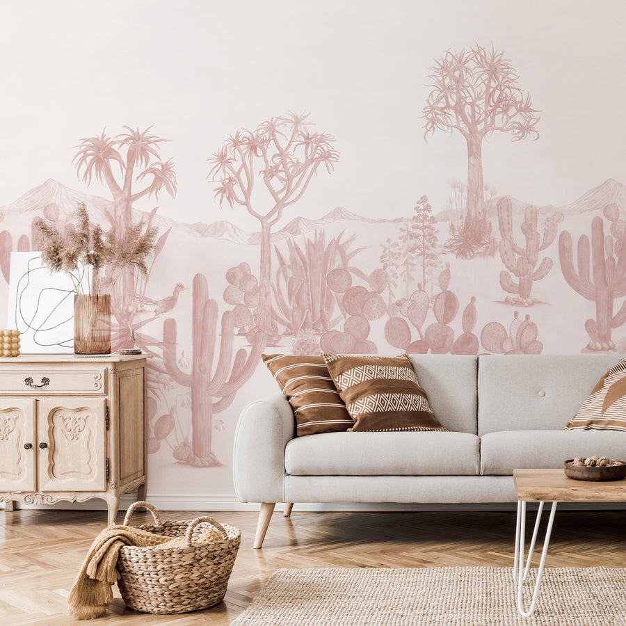 Sian Zeng / Desert Mural Wallpaper / Pink 【3パネル1セット】