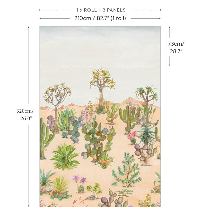 Sian Zeng / Desert Mural Wallpaper / Sand 【3パネル1セット】
