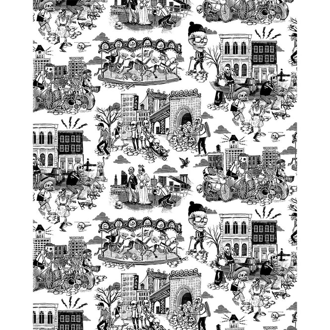 輸入壁紙 Flavor Paper / Dia de DUMBO / Licorice On Ivory Clay Coated paper