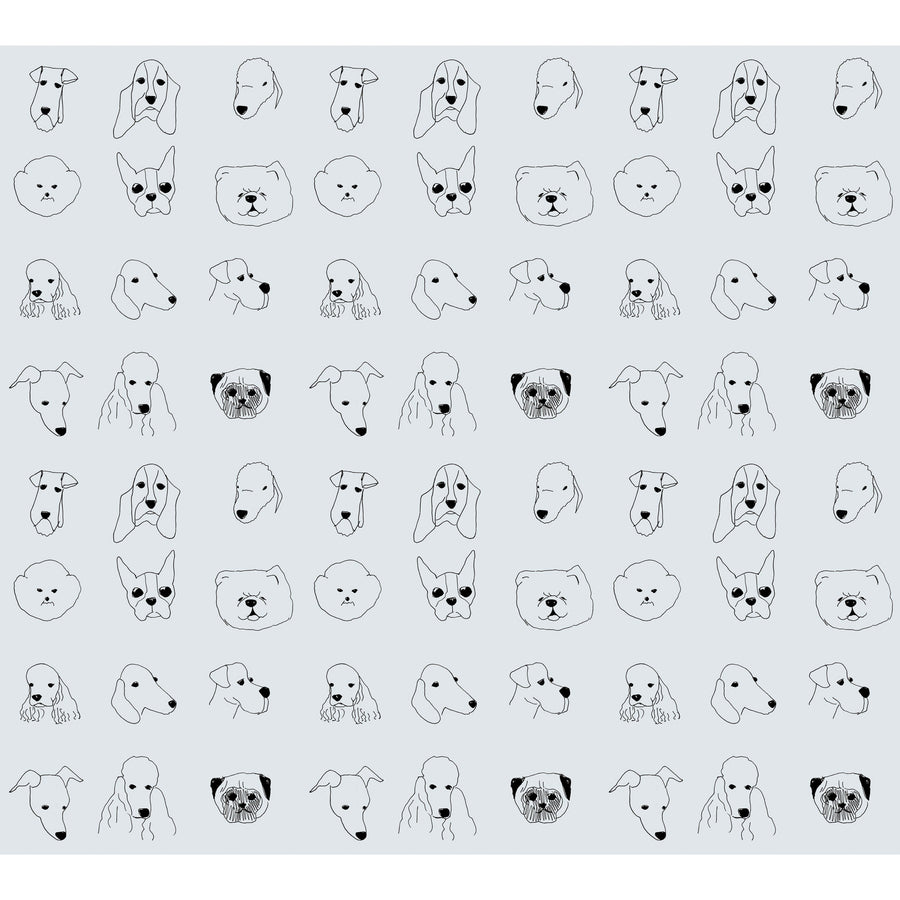 【限定数】【切売m単位】Baines&Fricker / DOGS WALLPAPER Blue