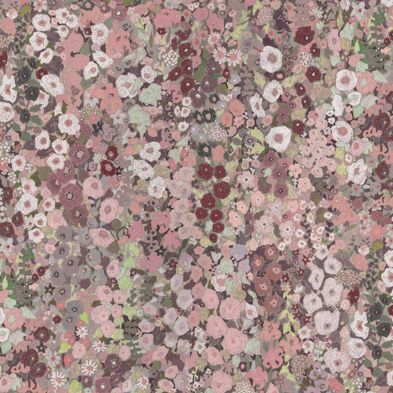 House of Hackney / HOLLYHOCKS / Earth【4パネル1セット】 | 輸入壁紙