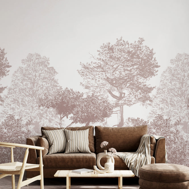 Sian Zeng / Hua Trees Mural Wallpaper / Brown 【3パネル1セット】
