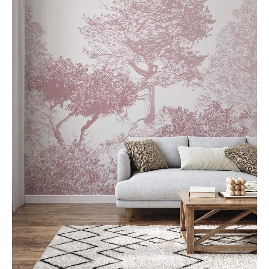 Sian Zeng / Hua Trees Mural Wallpaper / Burgundy 【3パネル1セット】