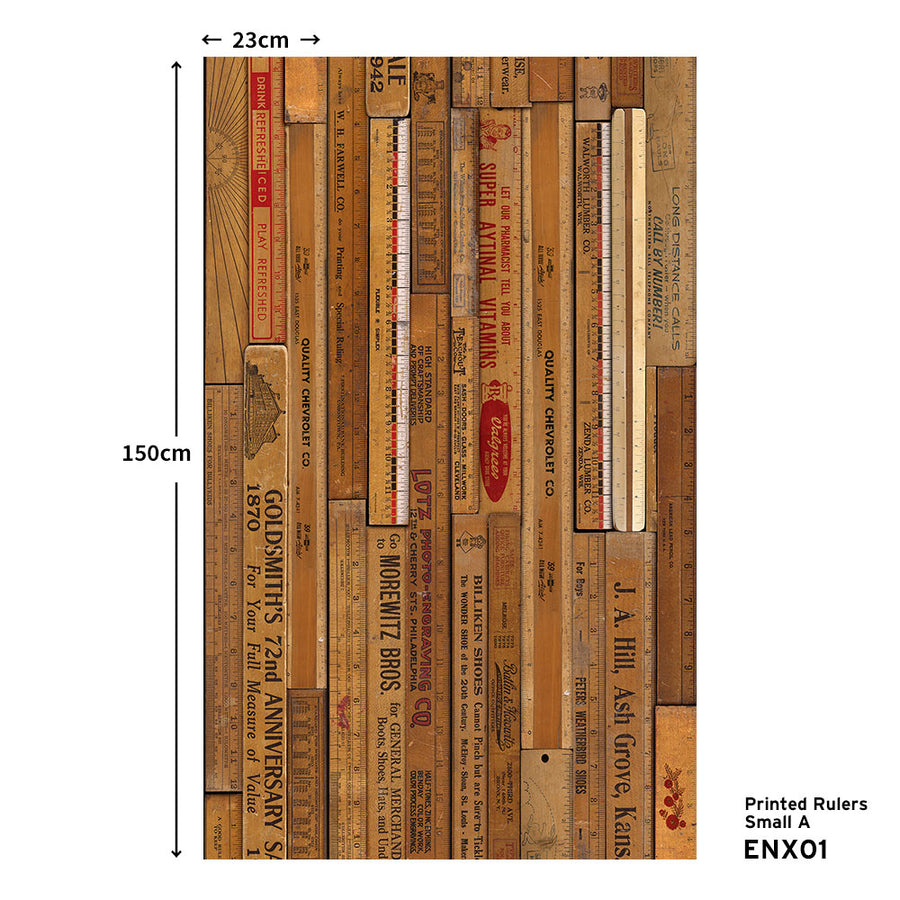 マステ感覚で貼る壁紙 【EASY WALL TAPE®︎】NLXL / Printed Rulers Small A ENX01